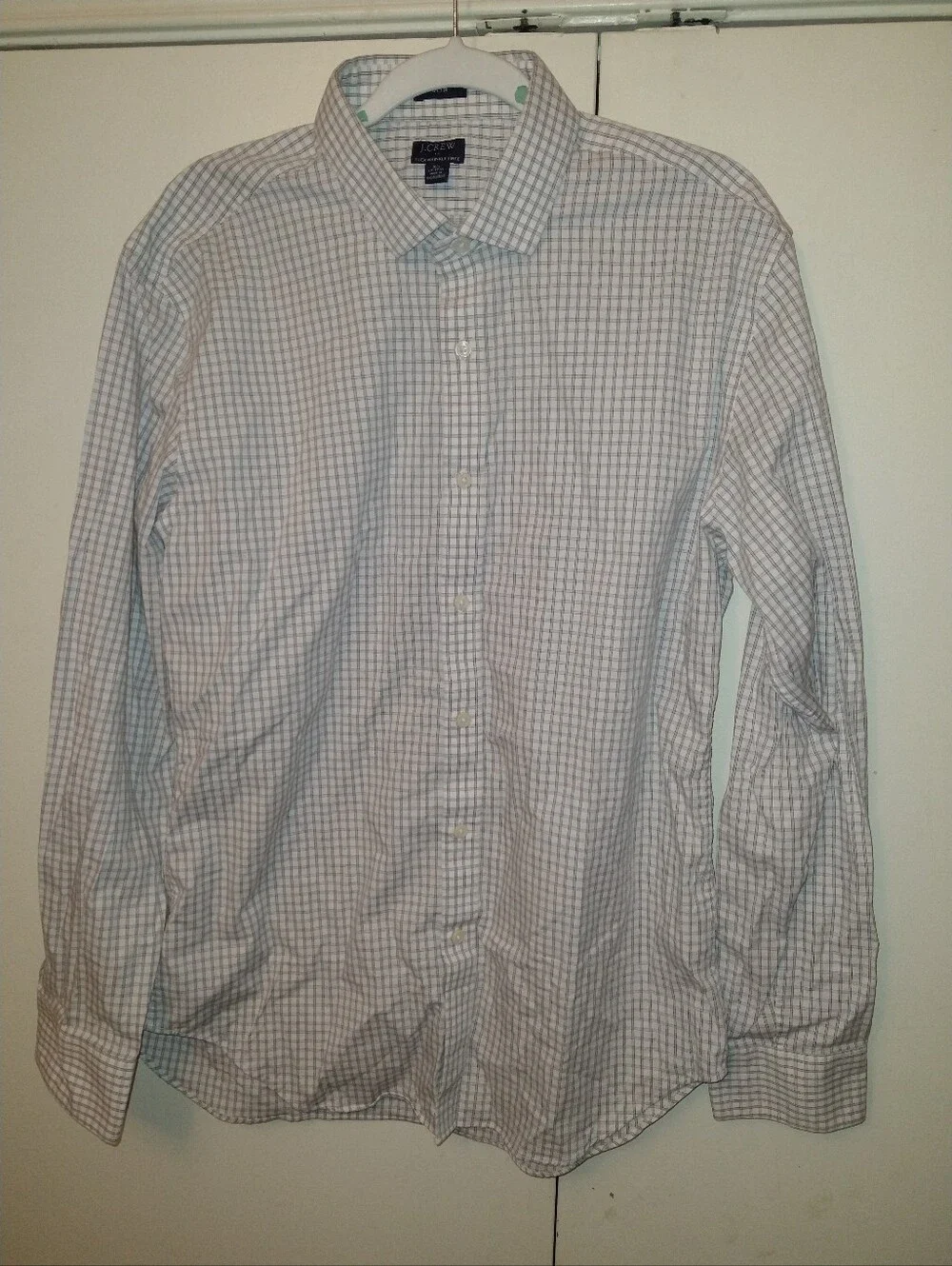 J Crew Flex Wrinkle Free Slim Long Sleeve Button Up Shirt Men's sz XL.